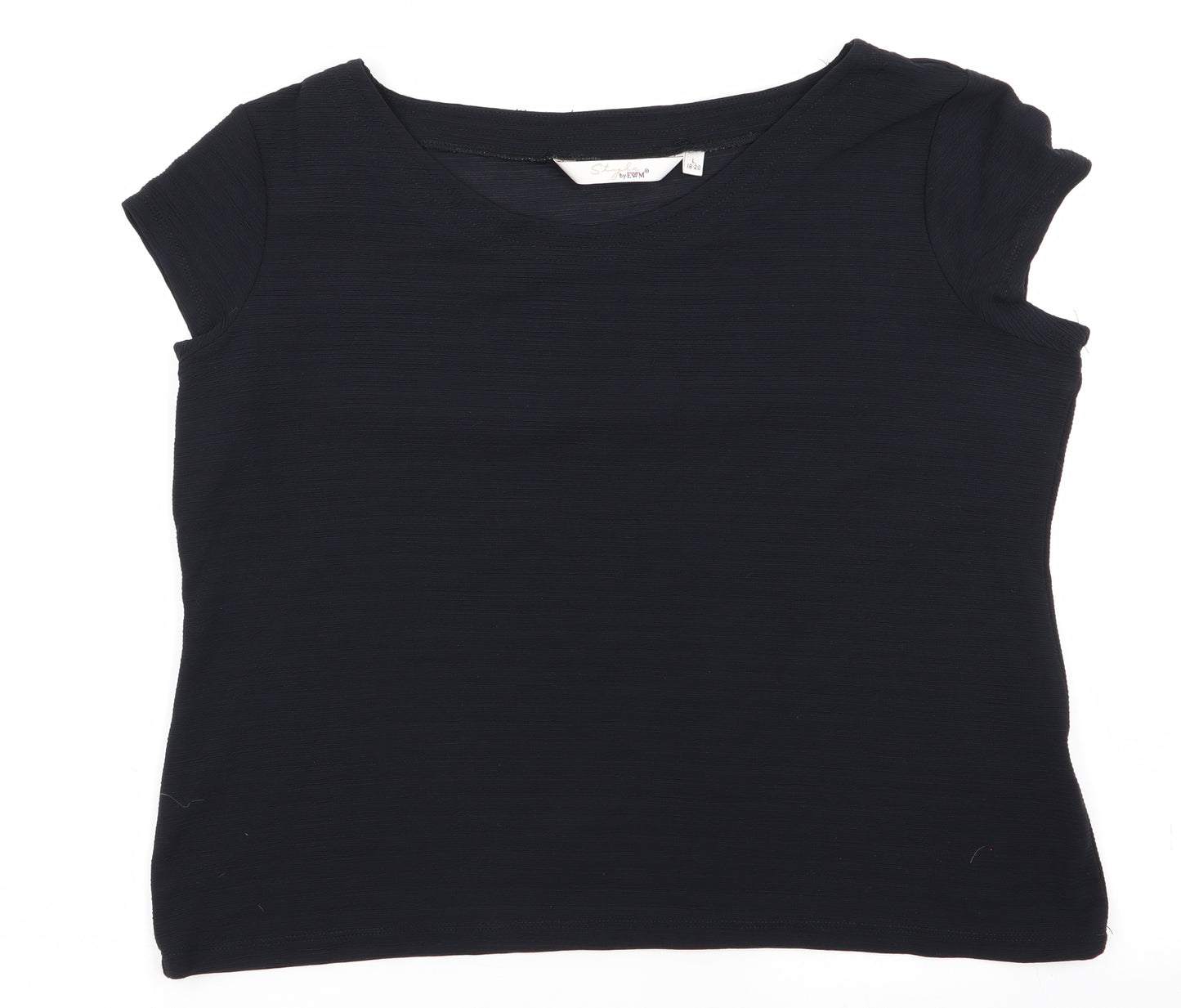 Style by EWM Womens Black   Tunic T-Shirt Size 18