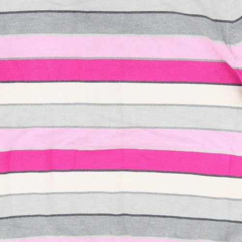 Rabe Womens Pink Striped  Pullover Jumper Size 12