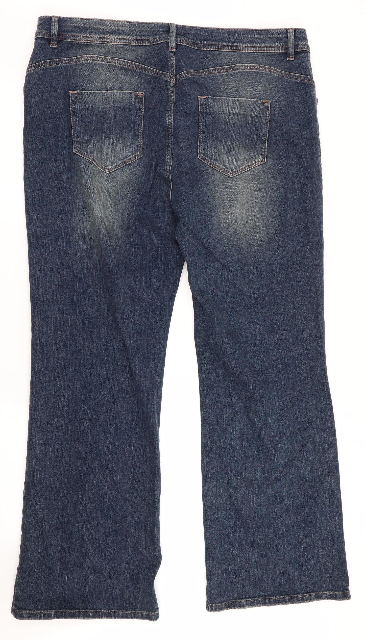 TU Womens Blue   Wide-Leg Jeans Size 22 L30.5 in