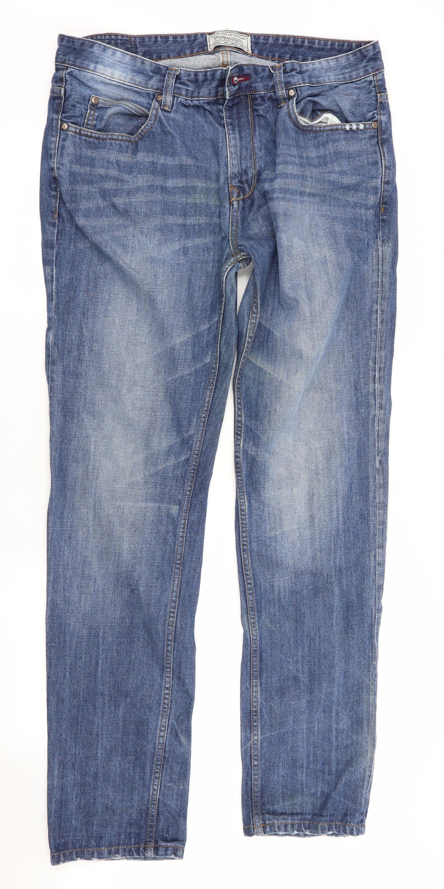 Pull & Bear Mens Blue   Straight Jeans Size 36 in L33 in
