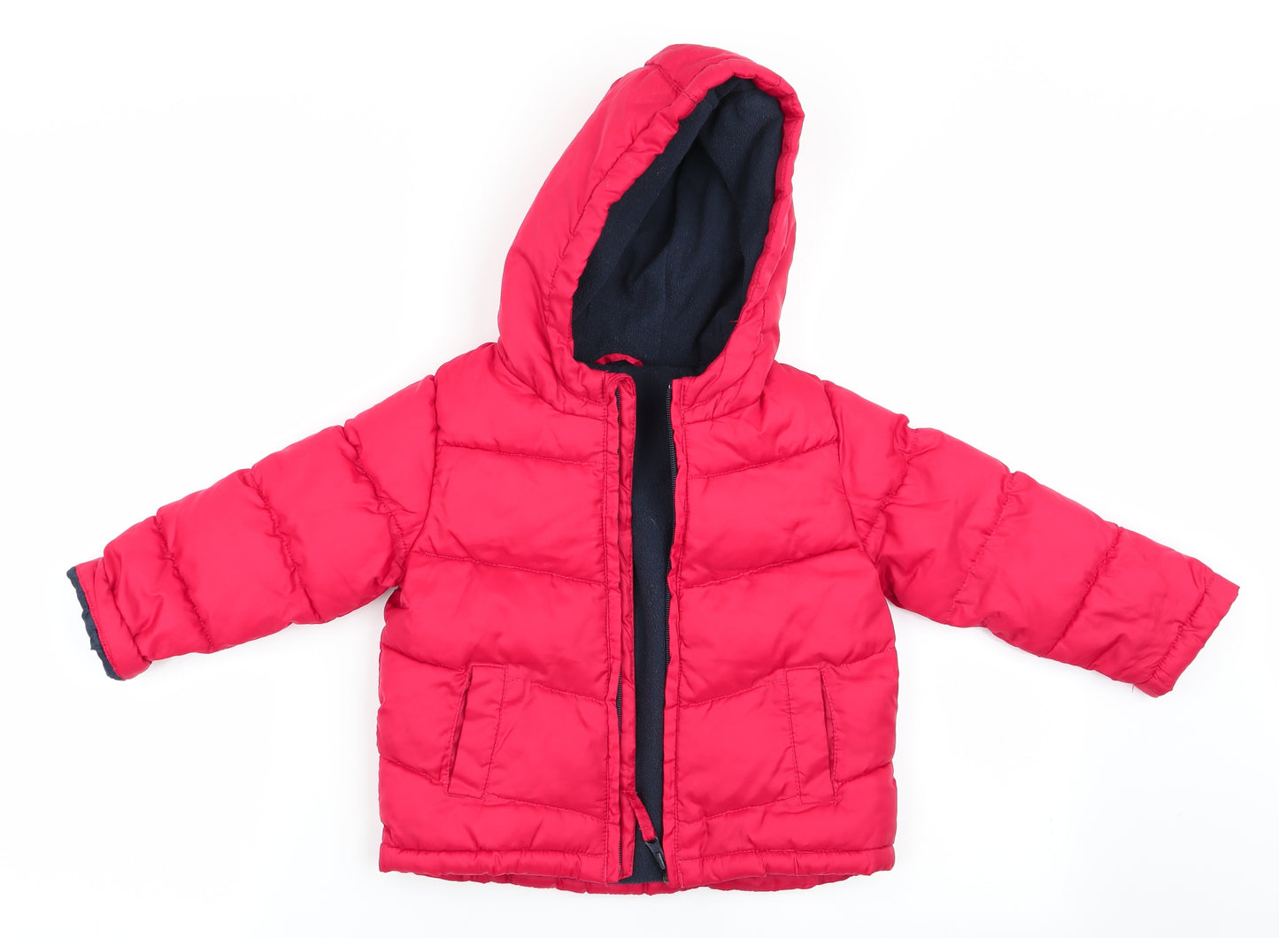 Marks and Spencer Boys Red   Anorak Coat Size 18-24 Months