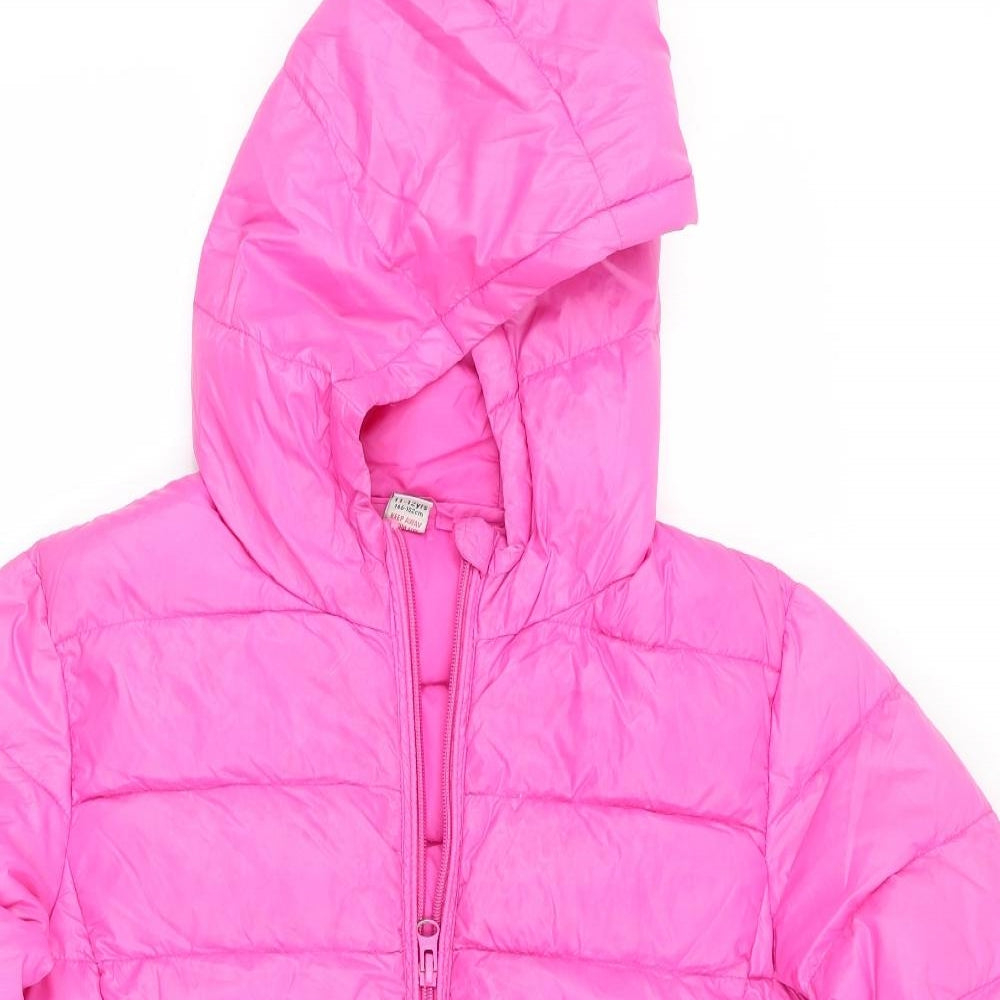 TU Girls Pink   Puffer Jacket Coat Size 11-12 Years