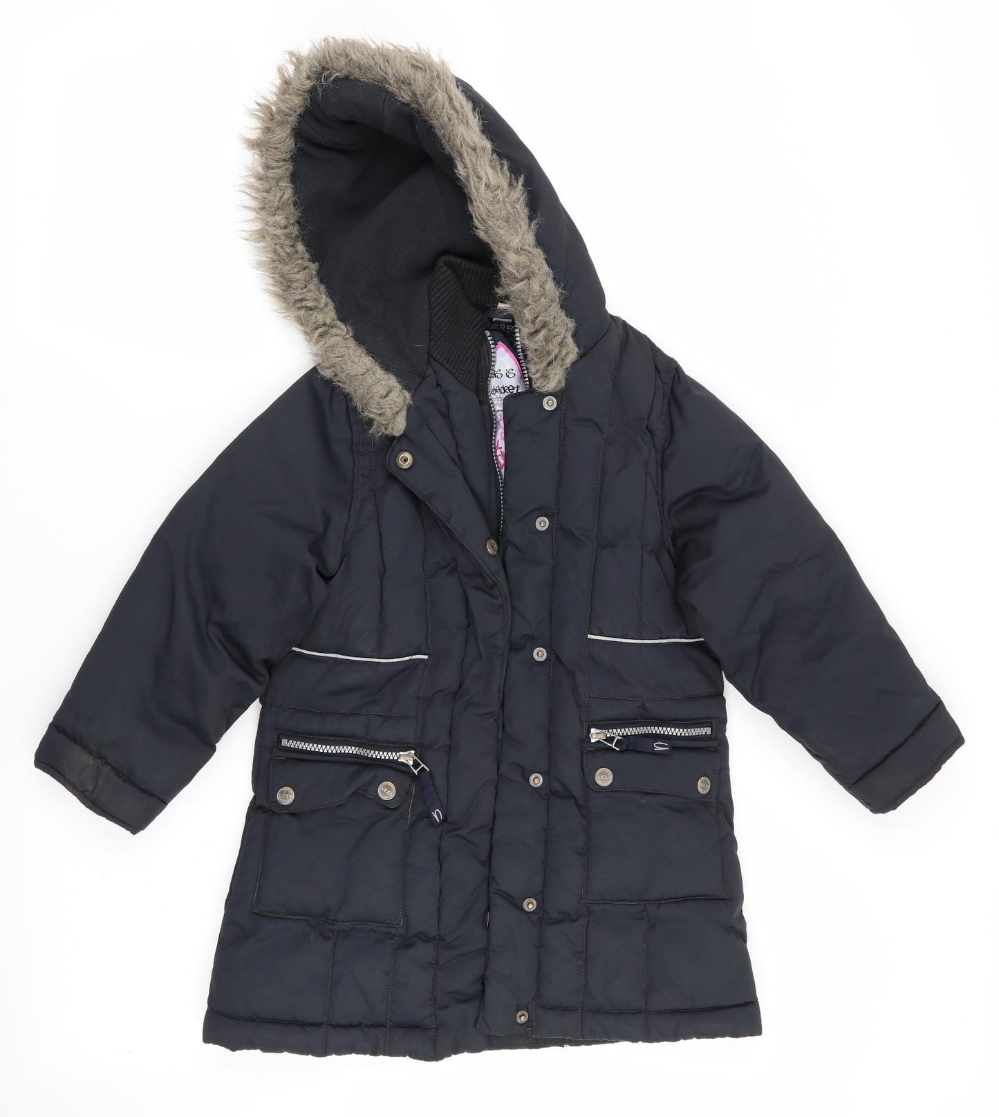 NEXT Boys Black   Anorak Coat Size 5-6 Years