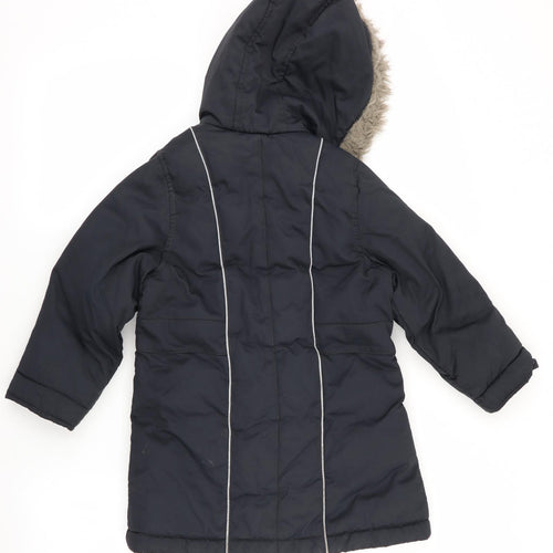 NEXT Boys Black   Anorak Coat Size 5-6 Years