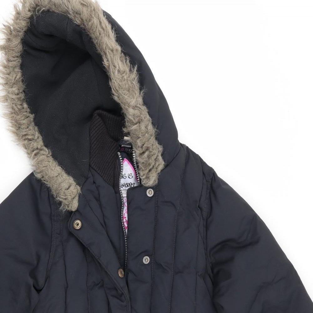 NEXT Boys Black   Anorak Coat Size 5-6 Years