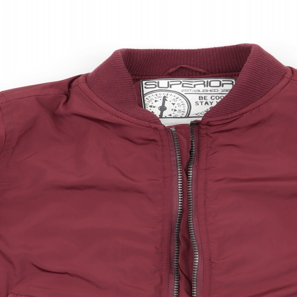 Marks and Spencer Boys Brown   Bomber Jacket Coat Size 7-8 Years