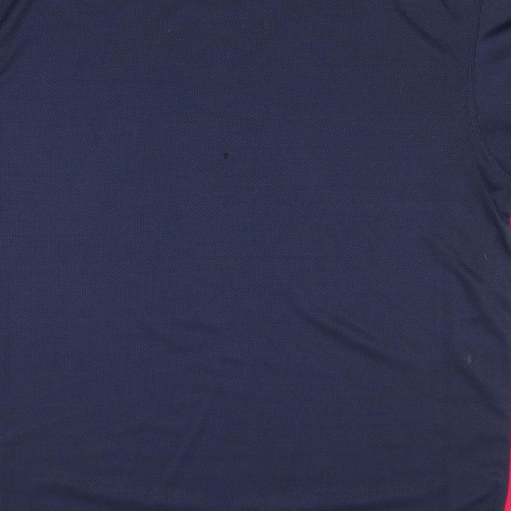 Donnay Mens Blue Colourblock   T-Shirt Size L