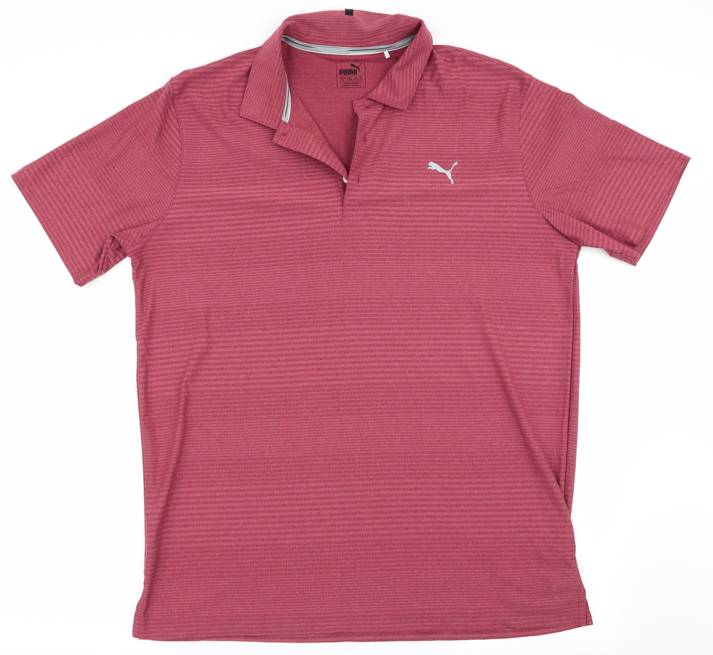 PUMA Mens Brown Striped   T-Shirt Size XL