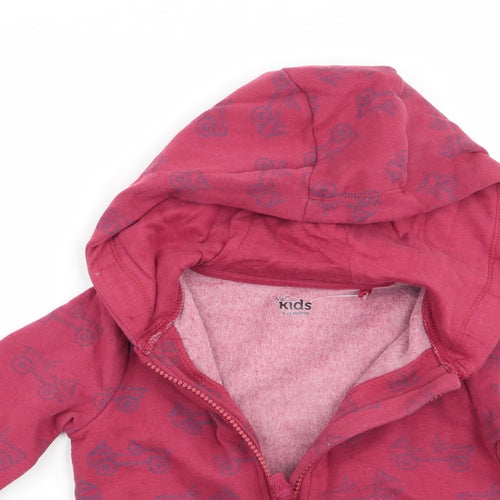 M &Co KIds Boys Brown Geometric  Jacket  Size 18-24 Months  - Car print