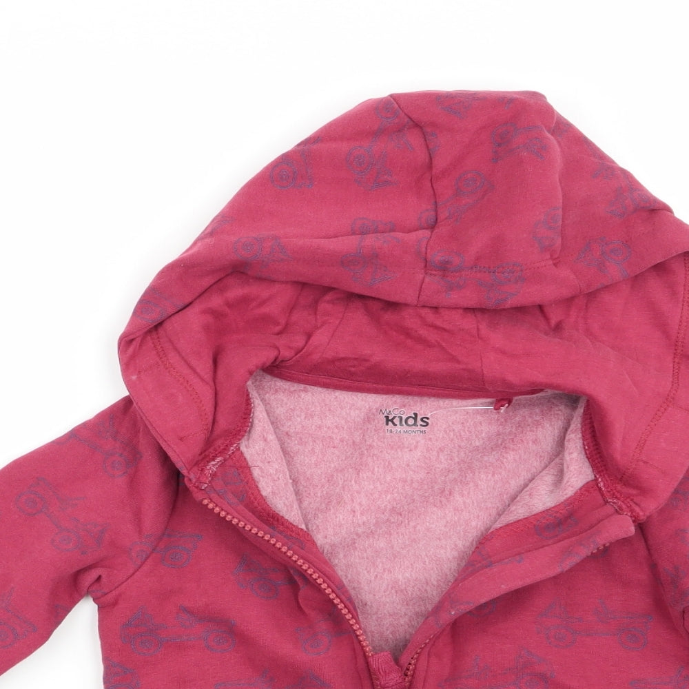 M &Co KIds Boys Brown Geometric  Jacket  Size 18-24 Months  - Car print