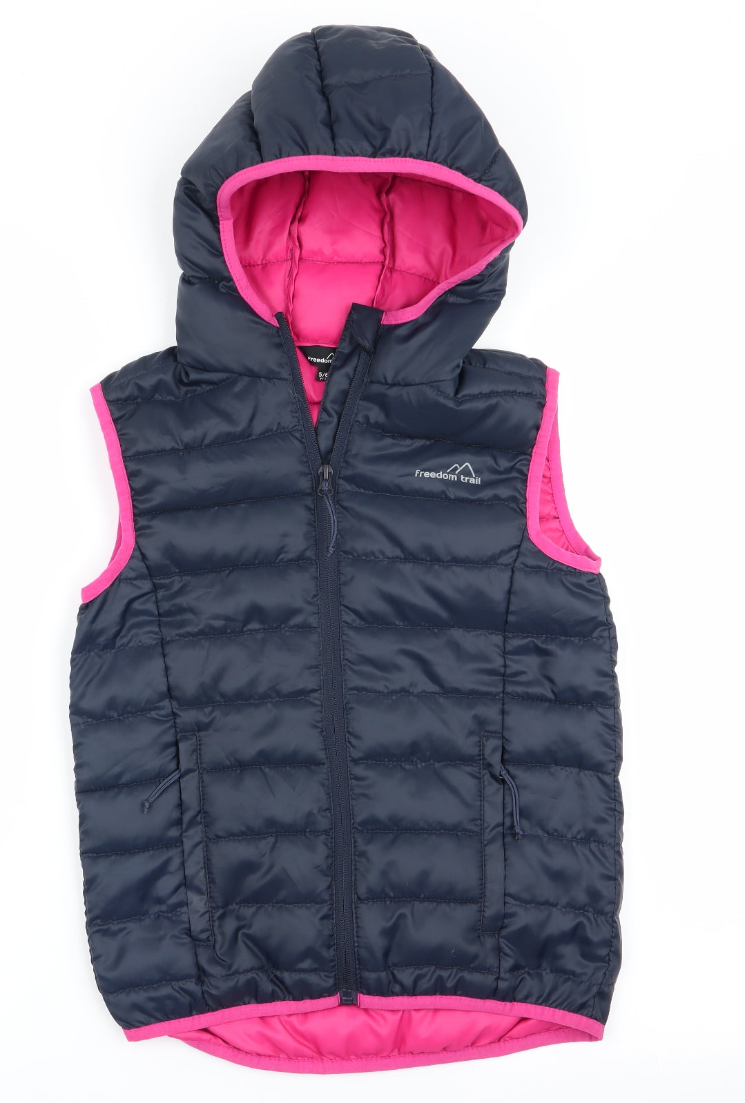 Freedom Trail Girls Blue   Gilet Waistcoat Size 5-6 Years