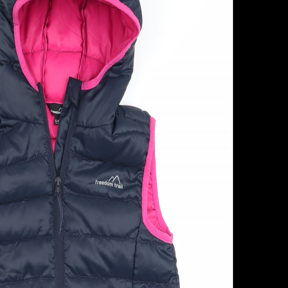 Freedom Trail Girls Blue   Gilet Waistcoat Size 5-6 Years