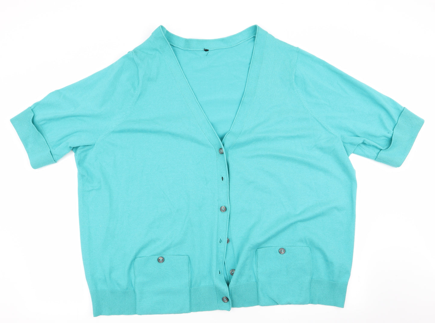 Preworn Womens Green   Cardigan Jumper Size 26
