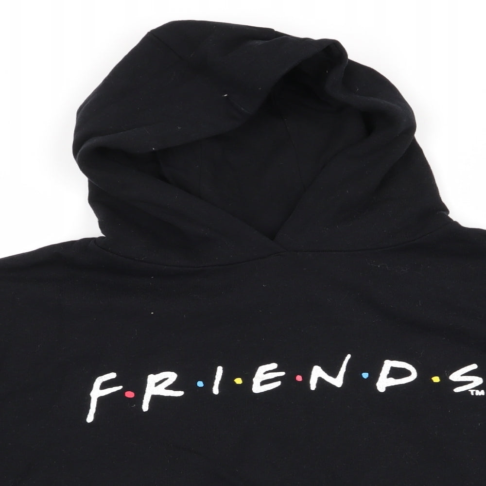 Friends Girls Black   Pullover Hoodie Size 13-14 Years