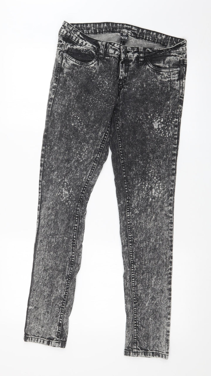 YFK Womens Black Skinny Jeans Size 31 in L29 in