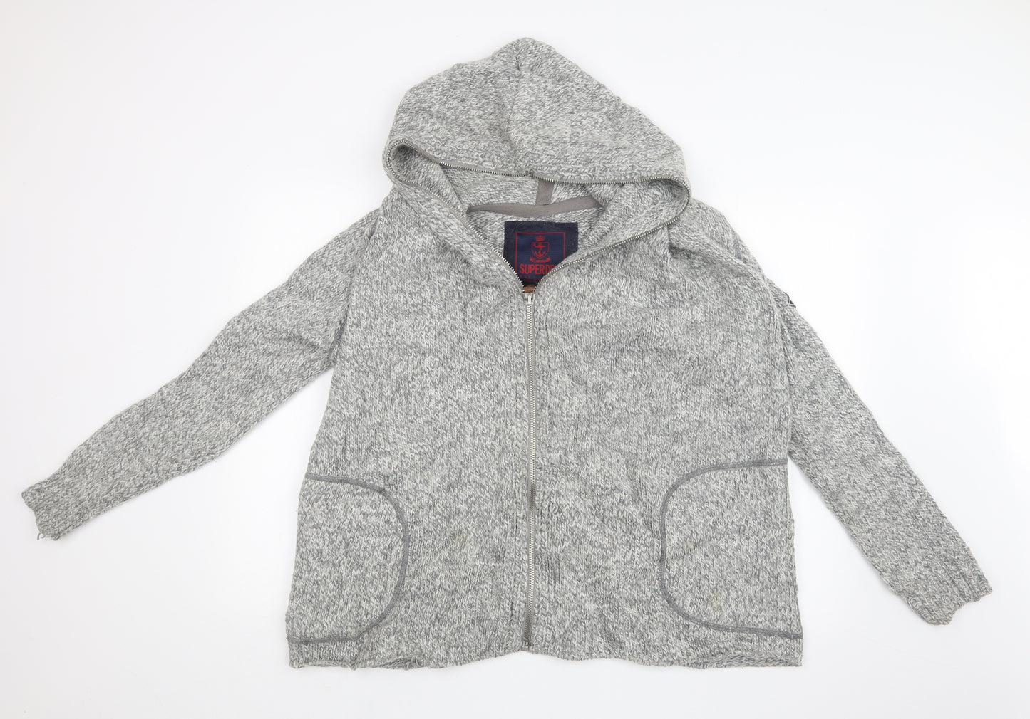Superdry Mens Grey   Full Zip Hoodie Size M