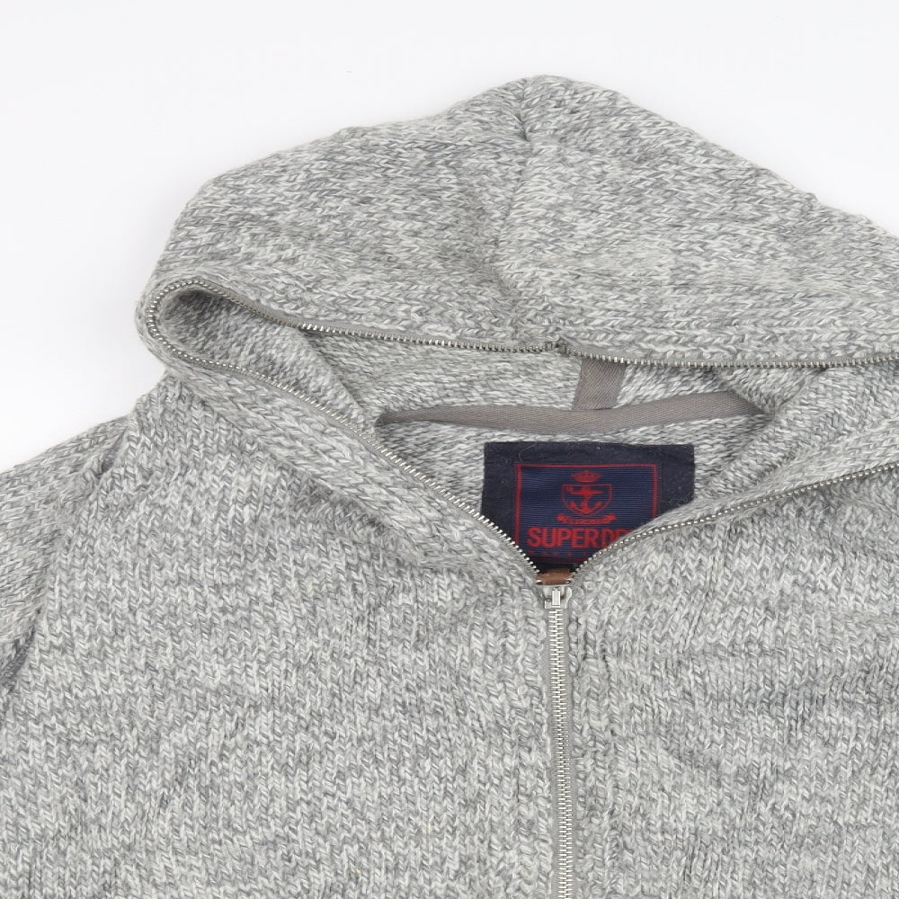 Superdry Mens Grey   Full Zip Hoodie Size M