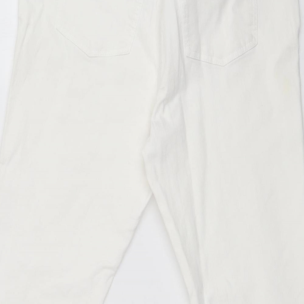 Preworn Womens White  Denim Straight Jeans Size 30 in L20 in