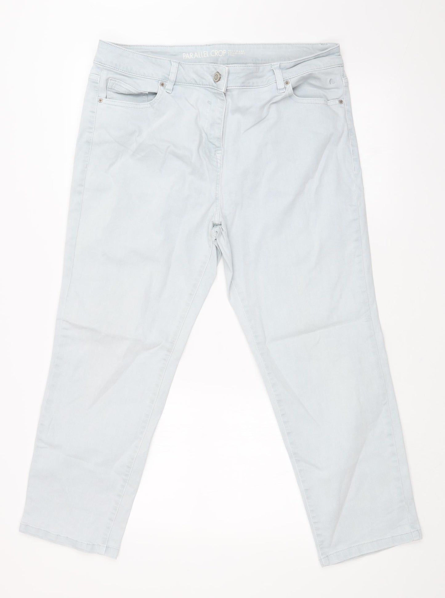 NEXT Womens Blue   Cropped Jeans Size 16 L25 in
