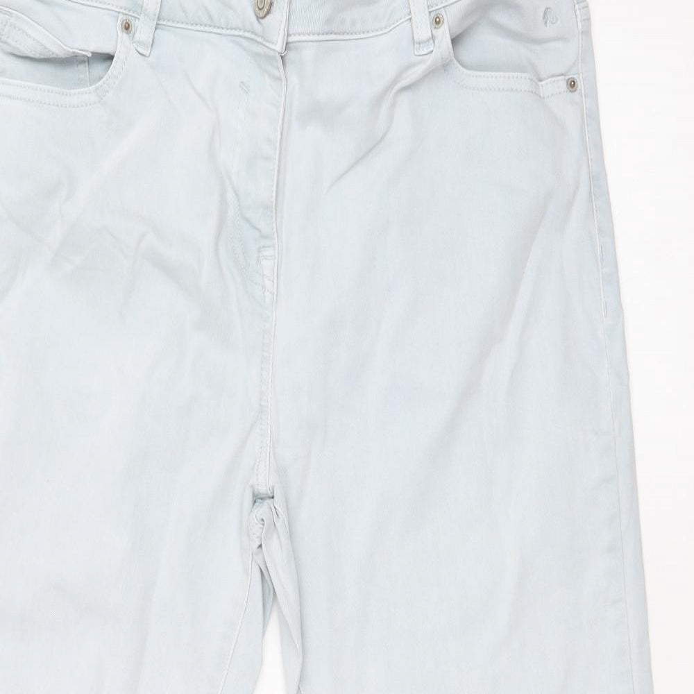 NEXT Womens Blue   Cropped Jeans Size 16 L25 in