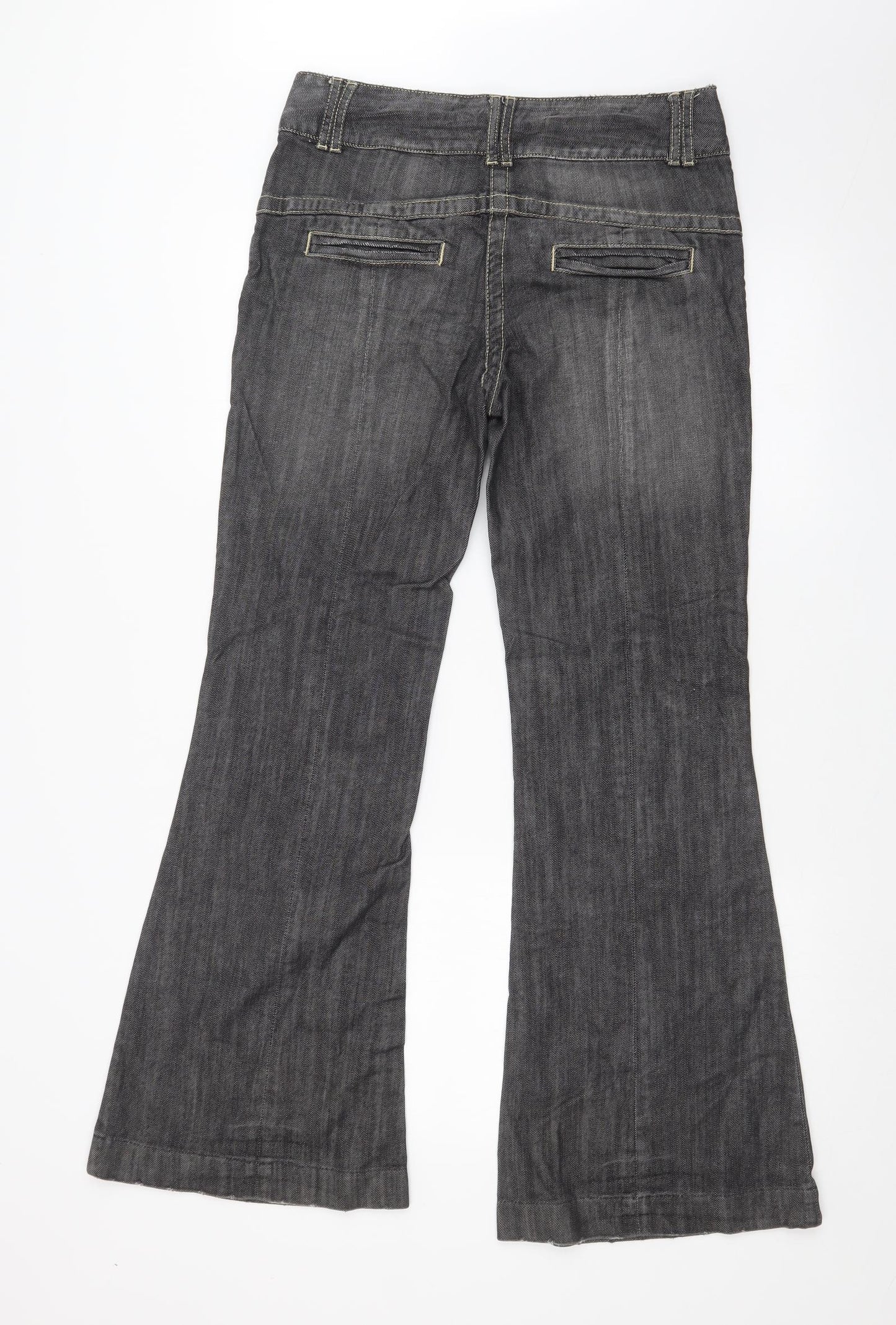 NEXT Womens Grey   Flared Jeans Size 12 L30 in