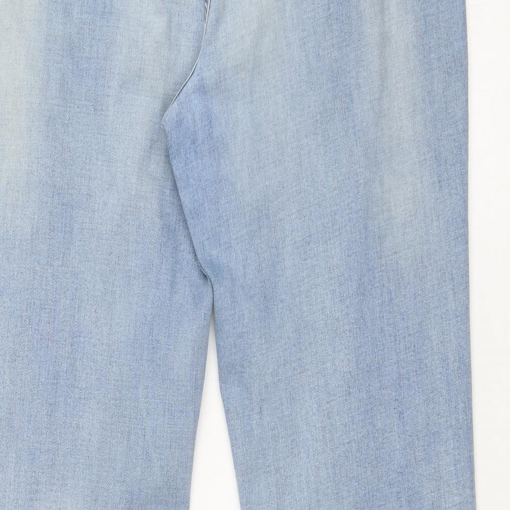 Peacocks Womens Blue   Straight Jeans Size 12 L30 in
