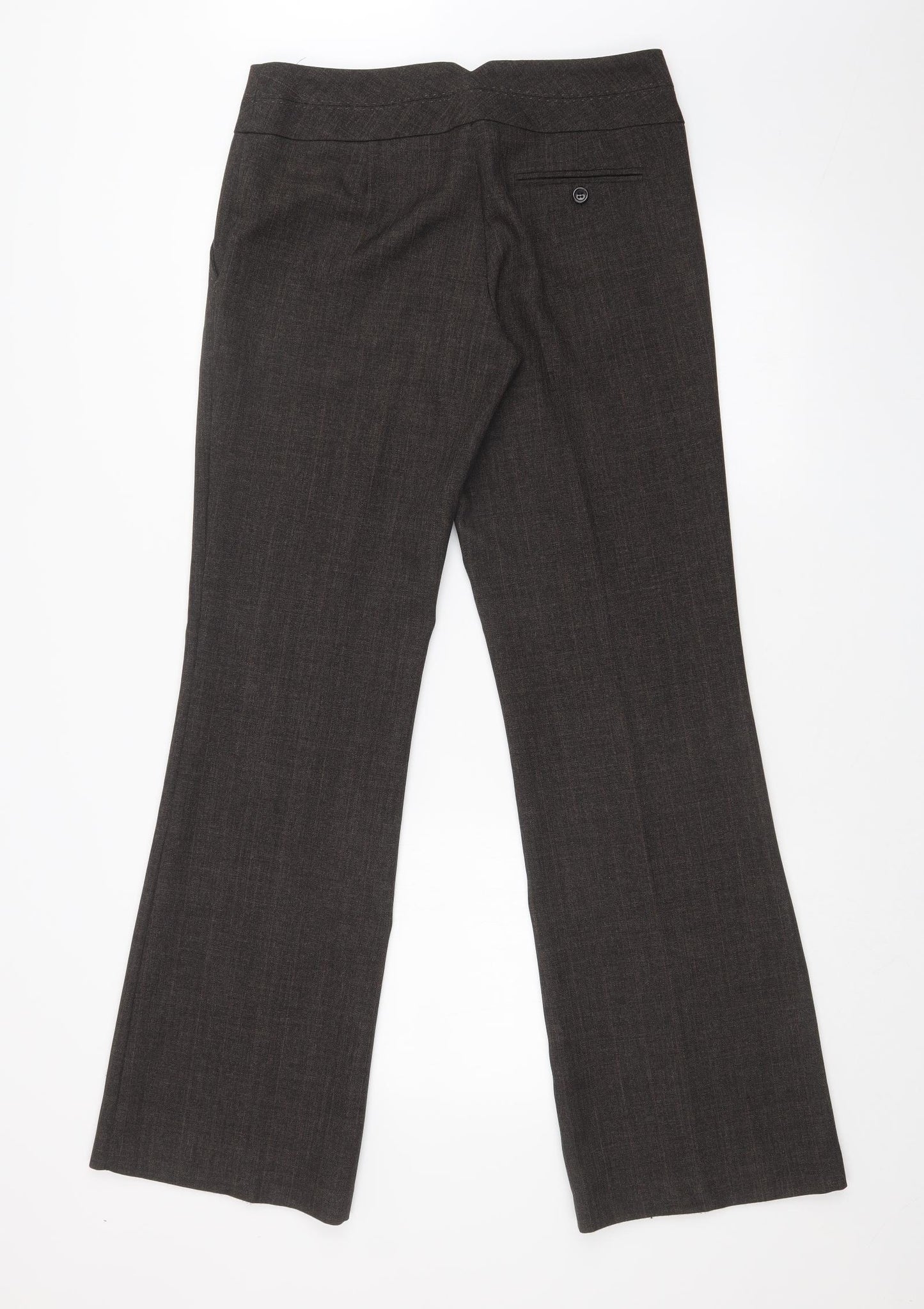F&F Womens Brown Check  Trousers  Size 10 L32 in