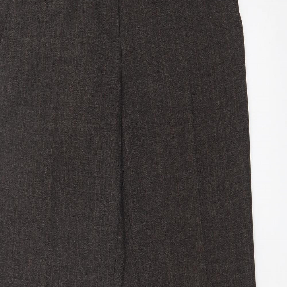 F&F Womens Brown Check  Trousers  Size 10 L32 in