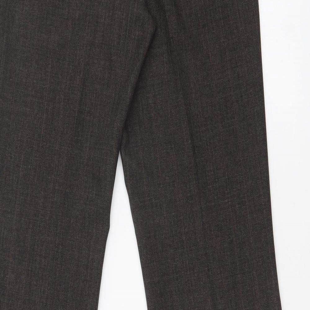 F&F Womens Brown Check  Trousers  Size 10 L32 in