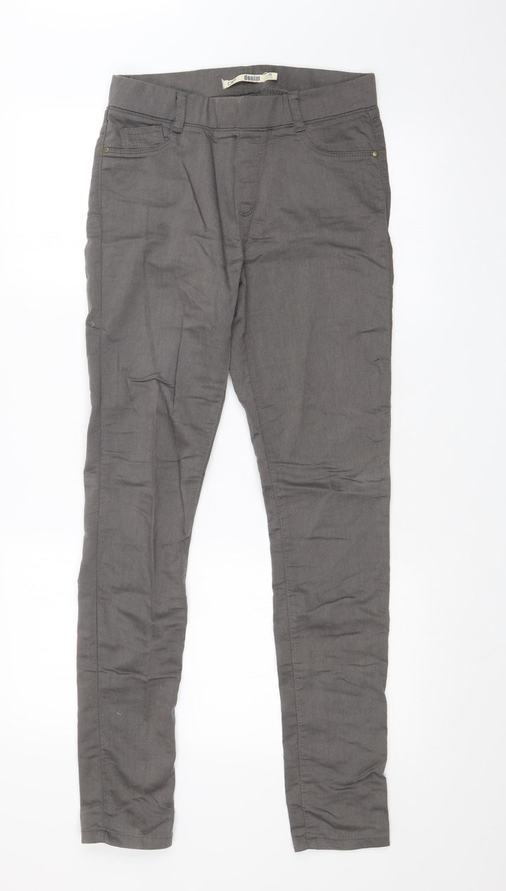 Dorothy Perkins Womens Grey Skinny Jeans Size 8 L30 in