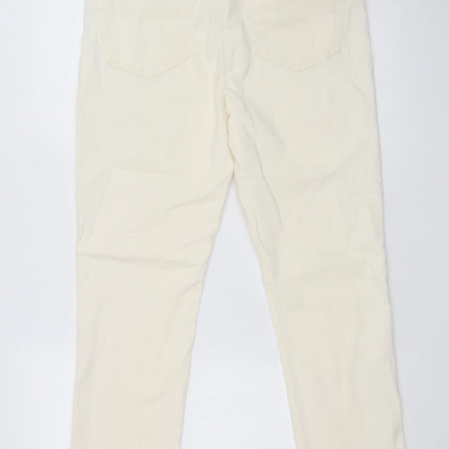DENIM CO Womens White   Straight Jeans Size 14 L26 in