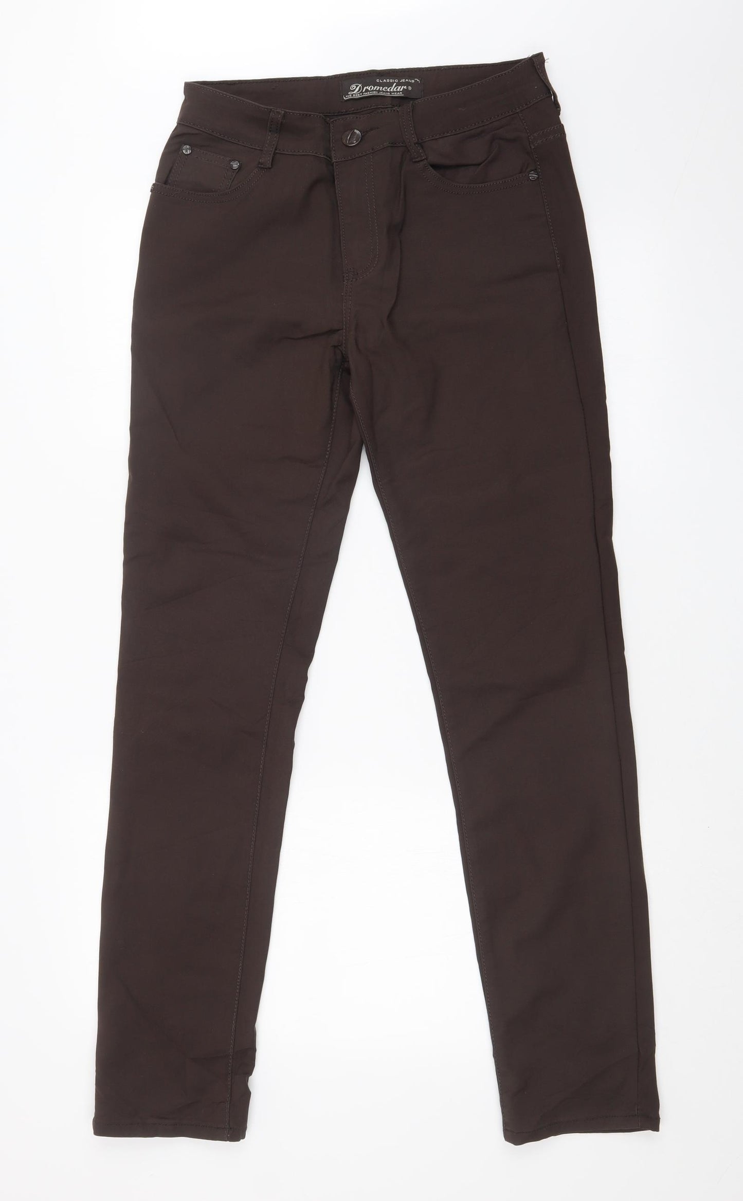 DROMEDAR Womens Brown   Straight Jeans Size 12 L30 in