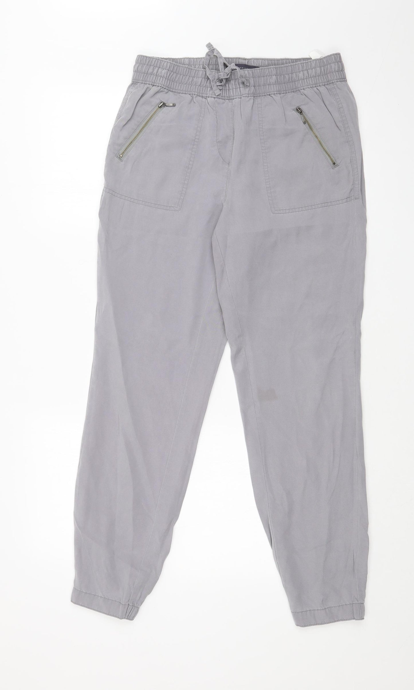 M&S Womens Grey   Cargo Trousers Size 10 L27 in
