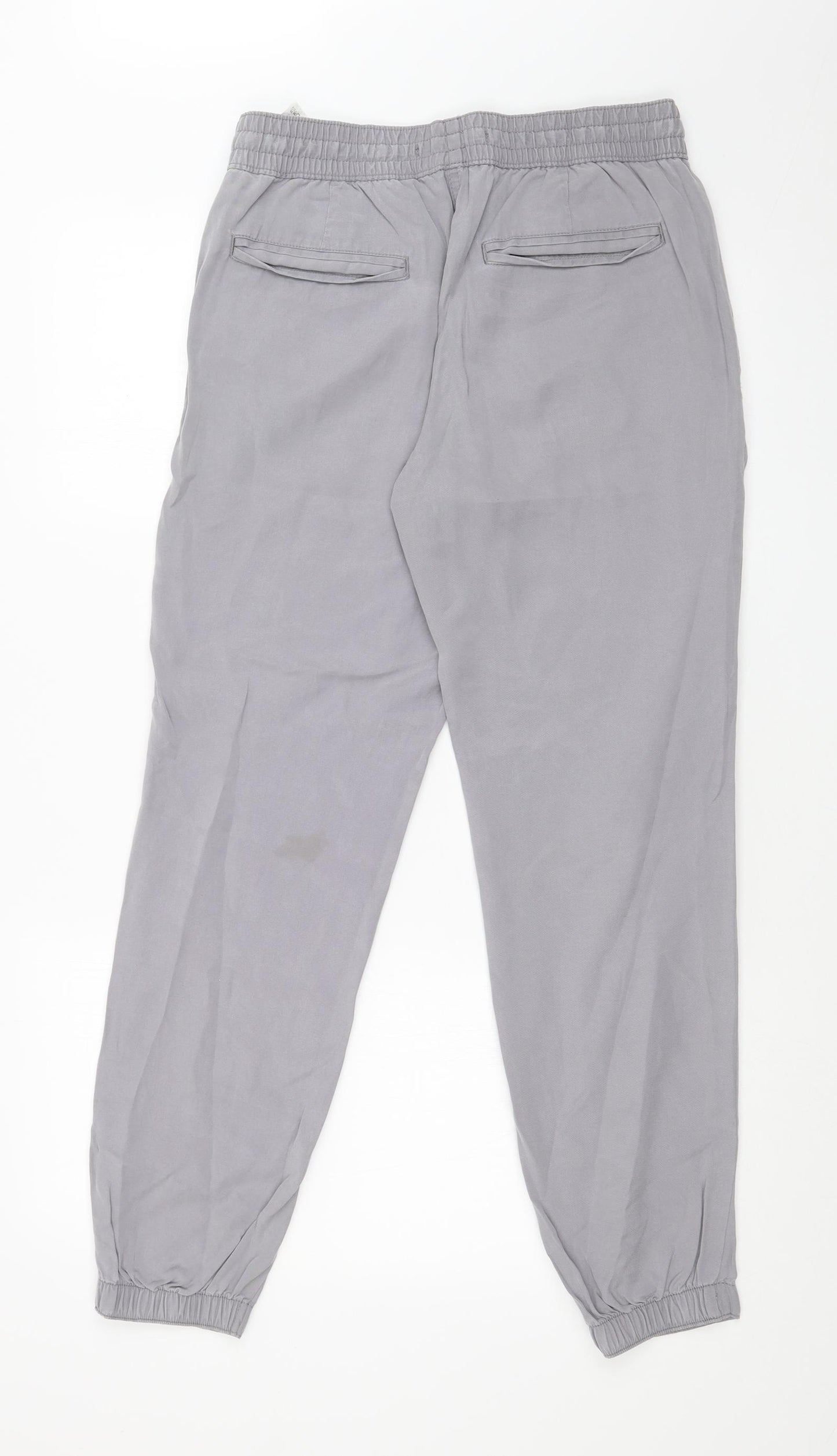 M&S Womens Grey   Cargo Trousers Size 10 L27 in