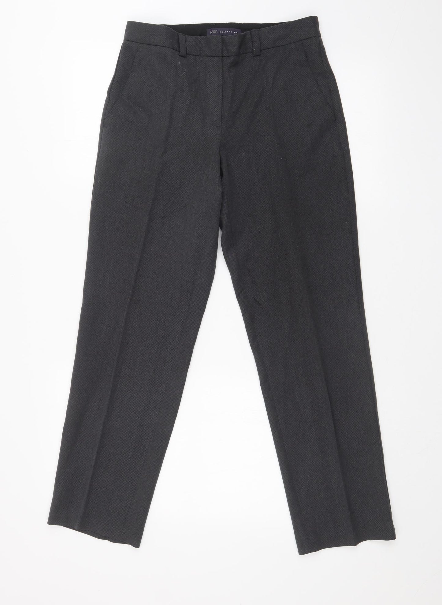 M&S  Womens Grey Animal Print  Trousers  Size 8 L26 in