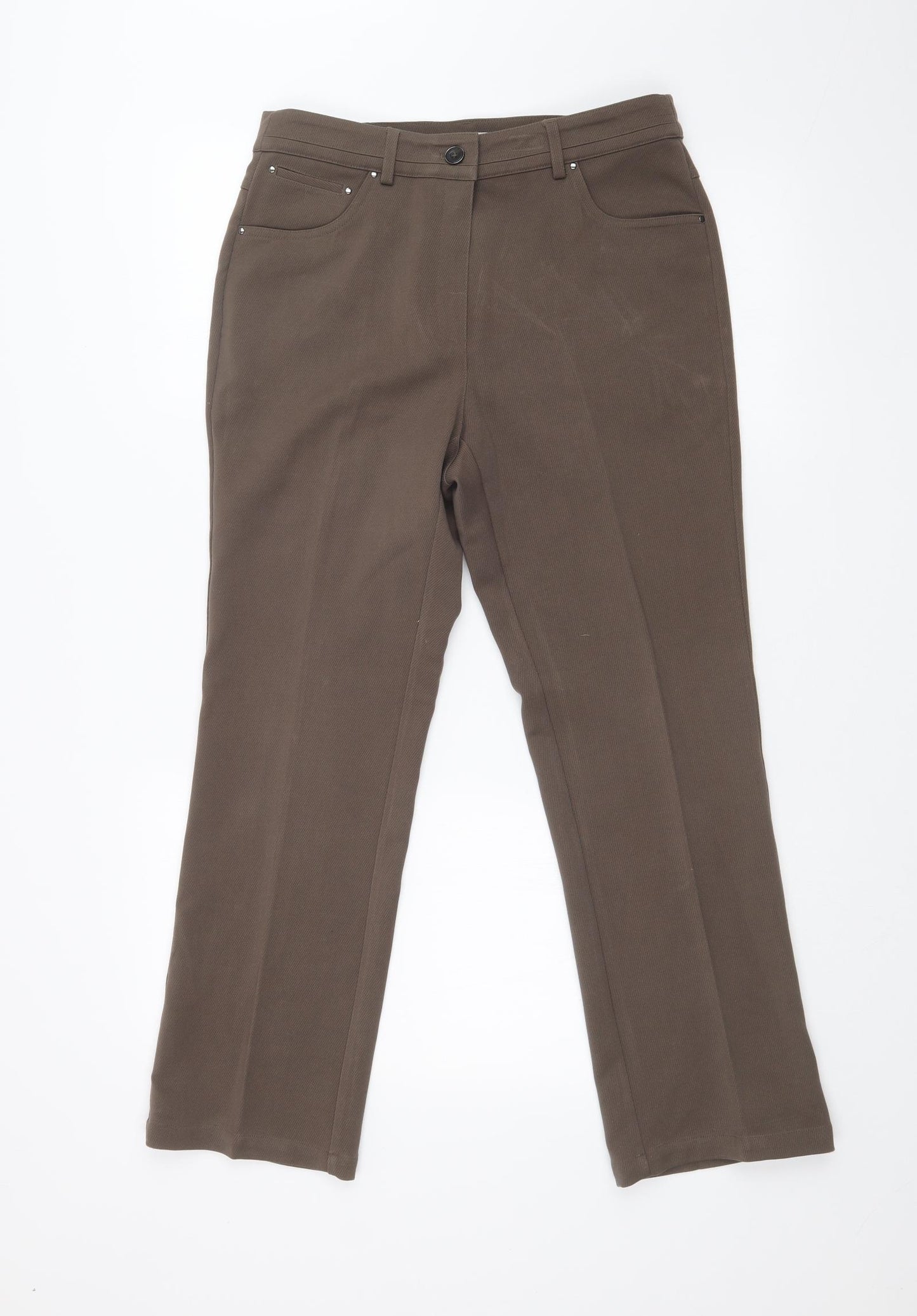 M&S Womens Beige   Trousers  Size 10 L25 in