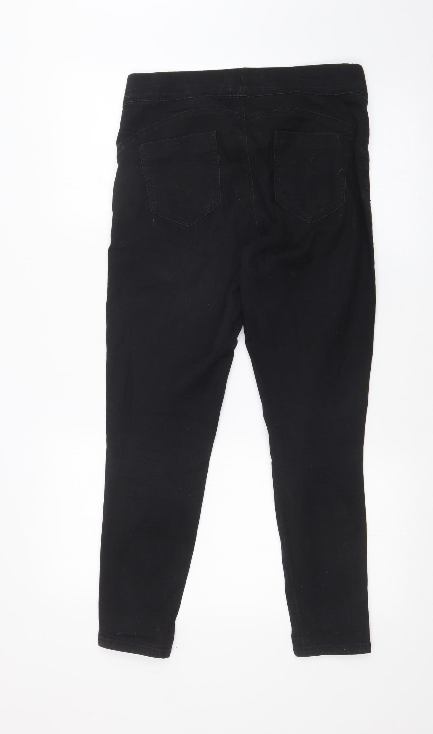 DENIM CO Womens Black  Denim Jegging Leggings Size 12 L24 in