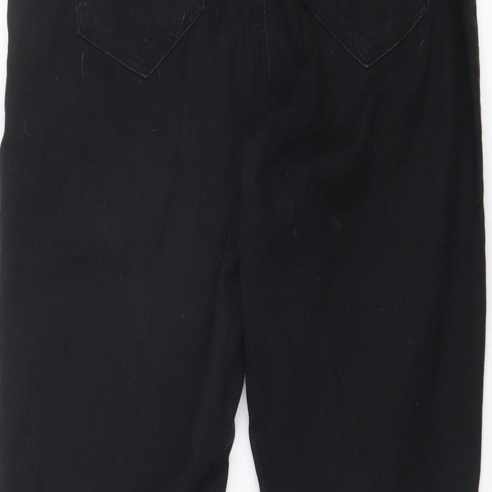 DENIM CO Womens Black  Denim Jegging Leggings Size 12 L24 in