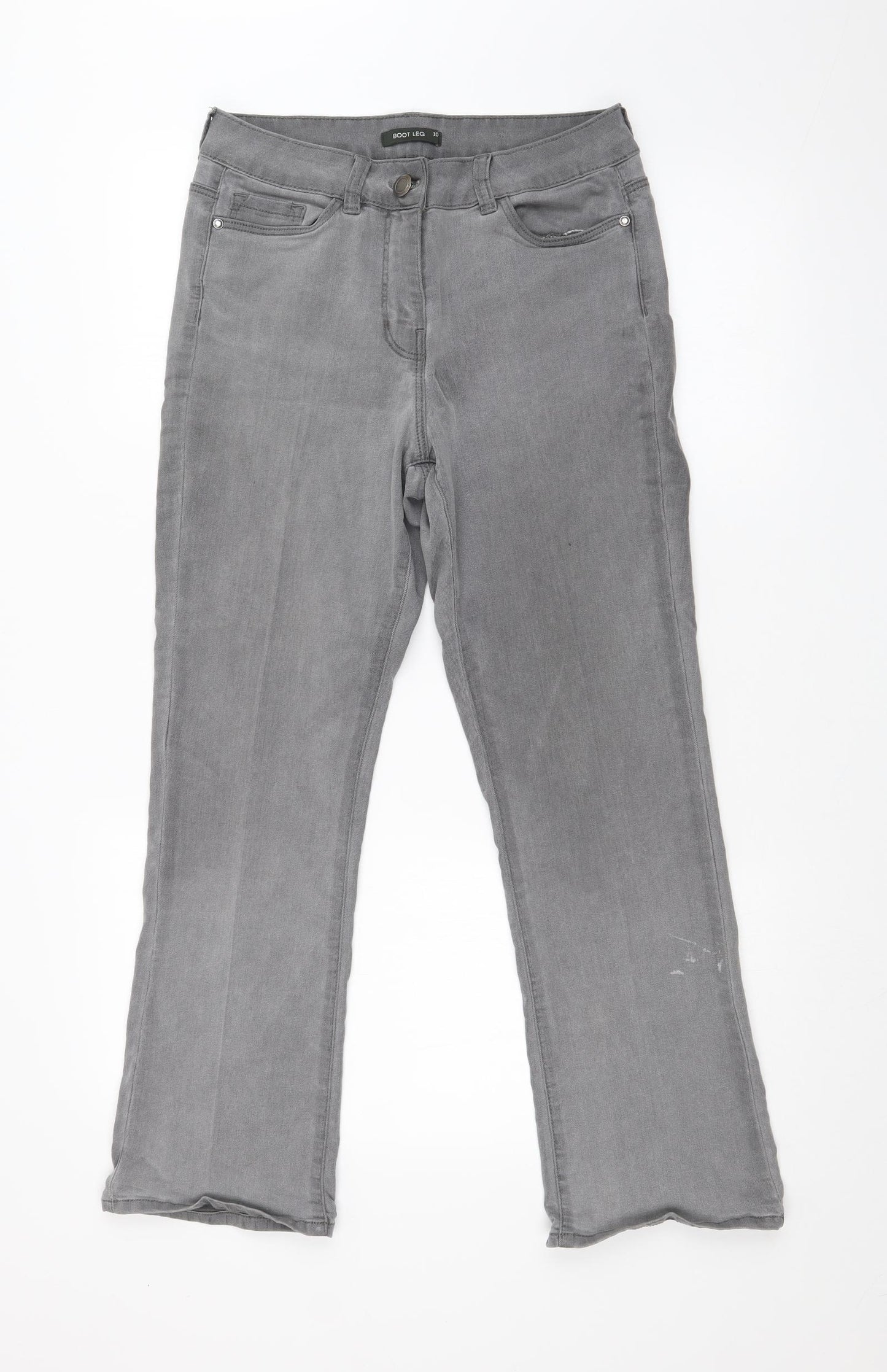 BONMARCHE Womens Grey   Bootcut Jeans Size 10 L27 in