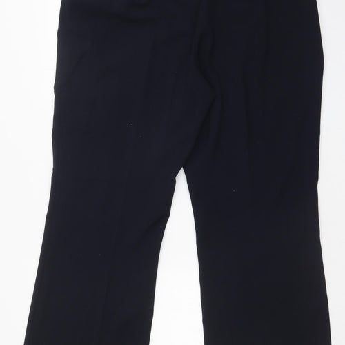 M&S Womens Blue   Dress Pants Trousers Size 16 L29 in