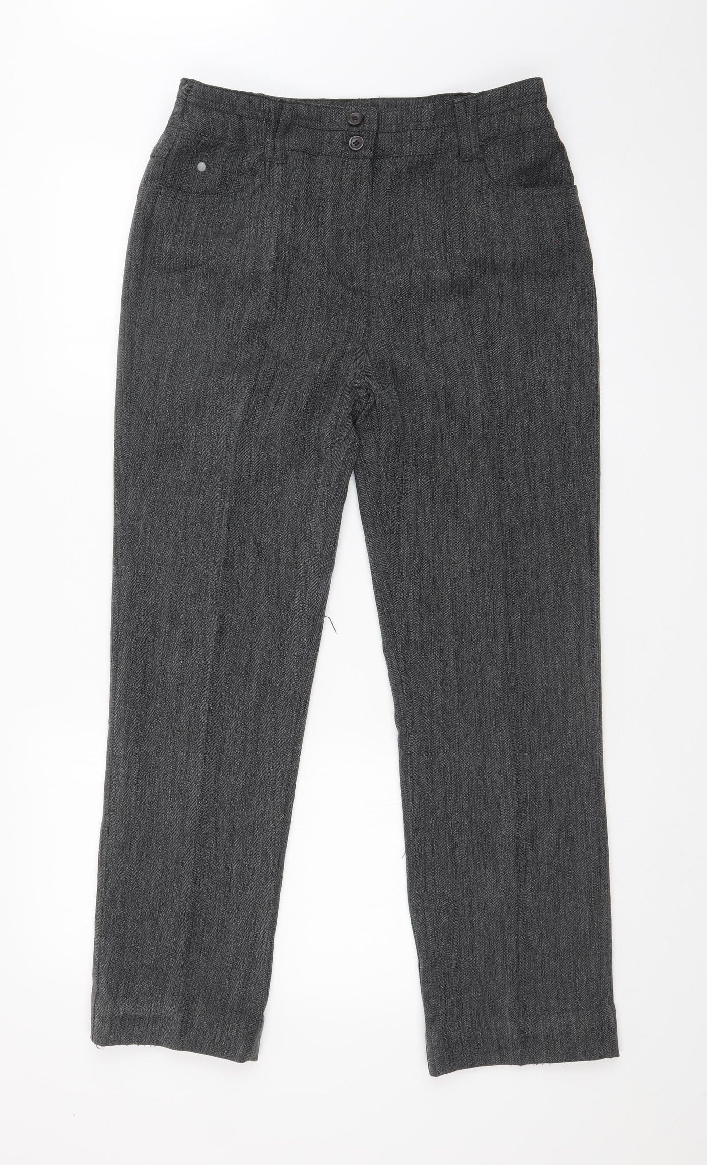 EWM Womens Grey   Dress Pants Trousers Size 12 L27 in
