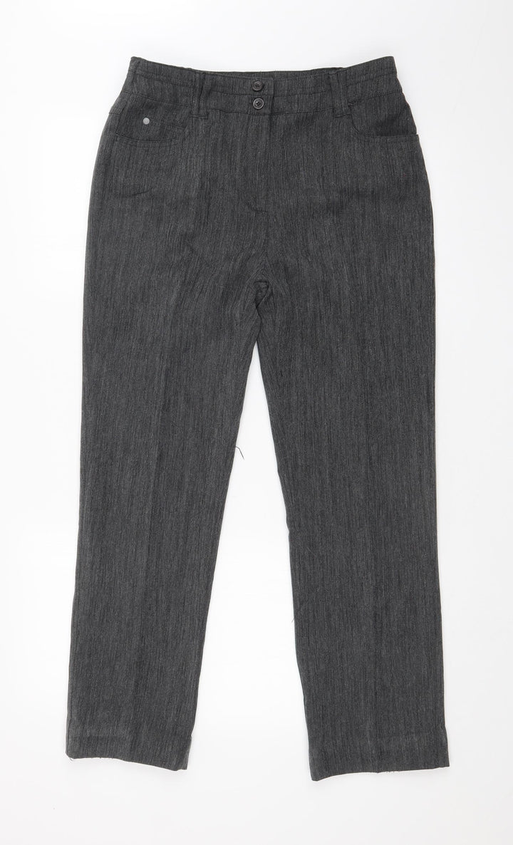 EWM Womens Grey   Dress Pants Trousers Size 12 L27 in
