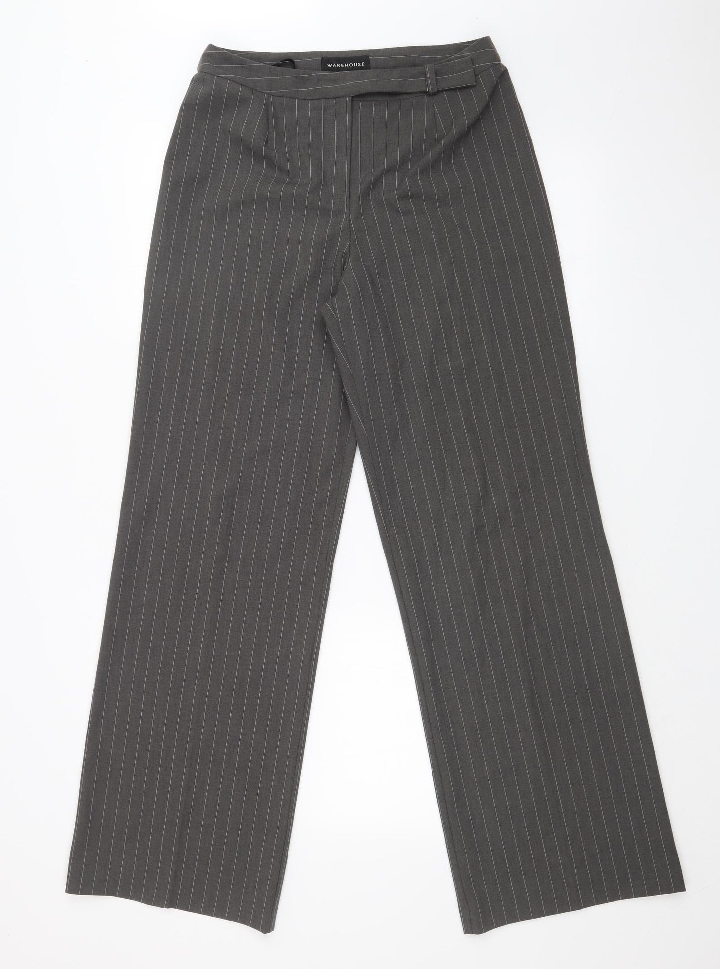 Warehouse Womens Multicoloured Striped  Dress Pants Trousers Size 12 L30 in