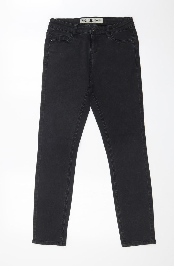 DENIM CO Womens Black   Straight Jeans Size 8 L28 in