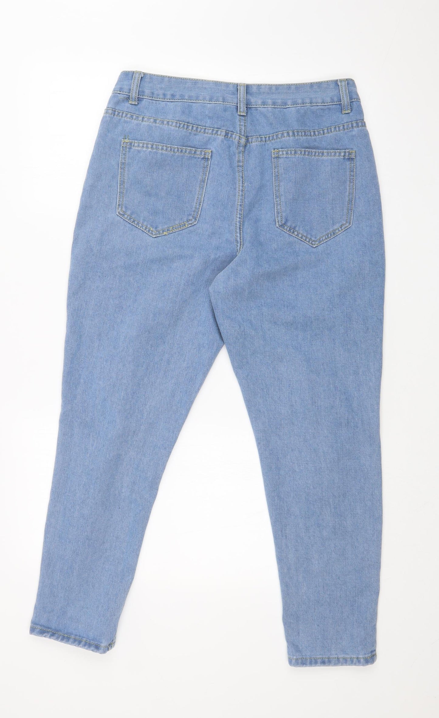 Boohoo Womens Blue   Straight Jeans Size 14 L25 in