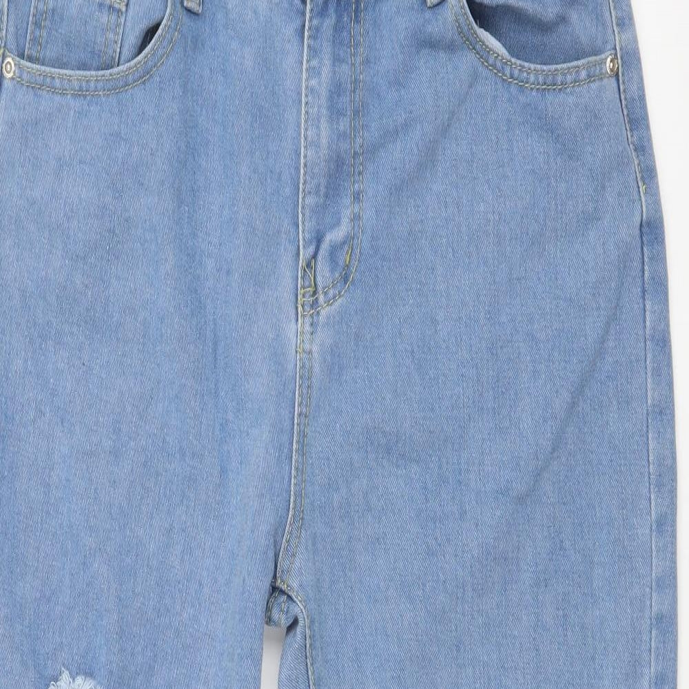 Boohoo Womens Blue   Straight Jeans Size 14 L25 in