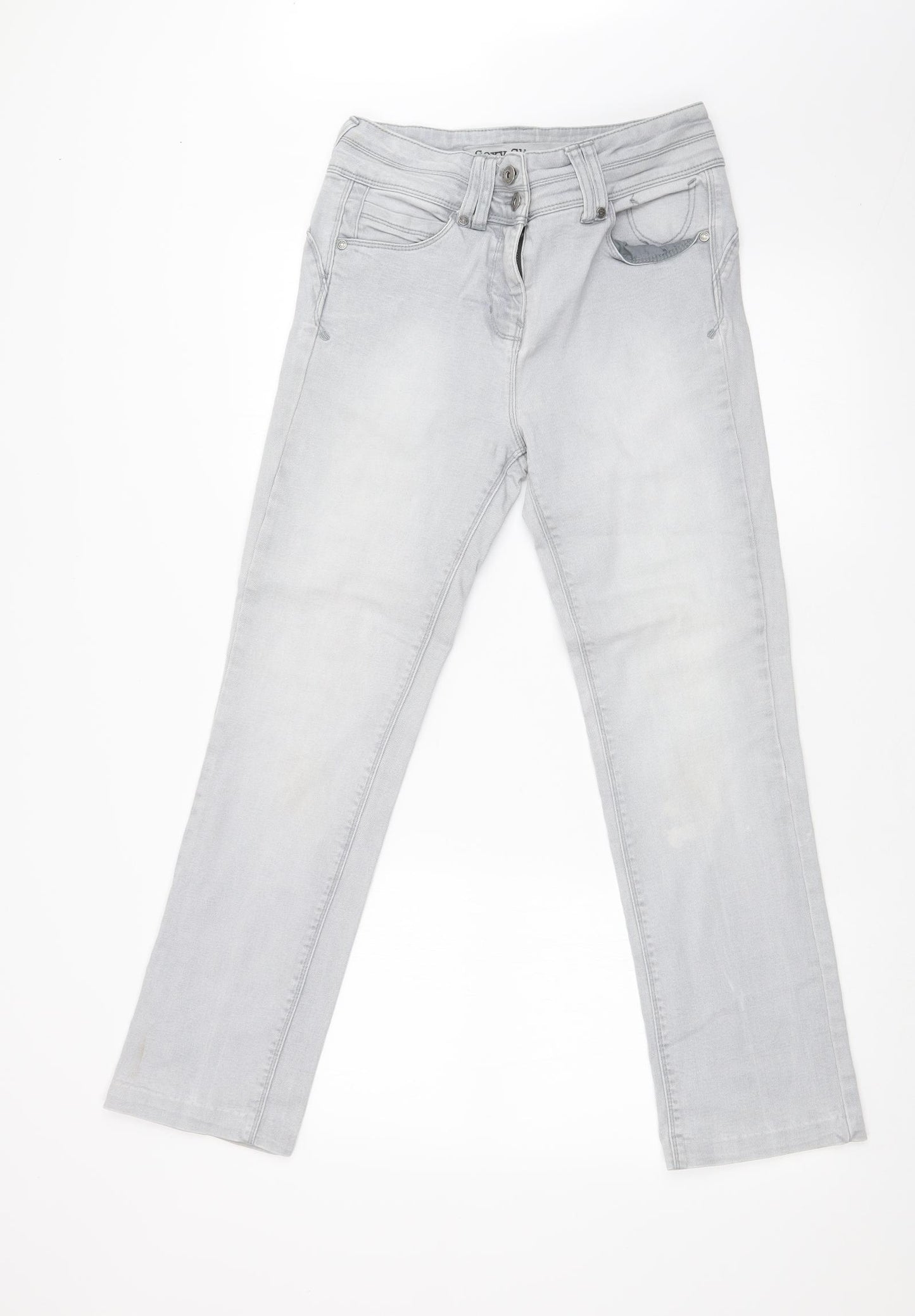 NEXT Womens Grey   Straight Jeans Size 10 L26 in