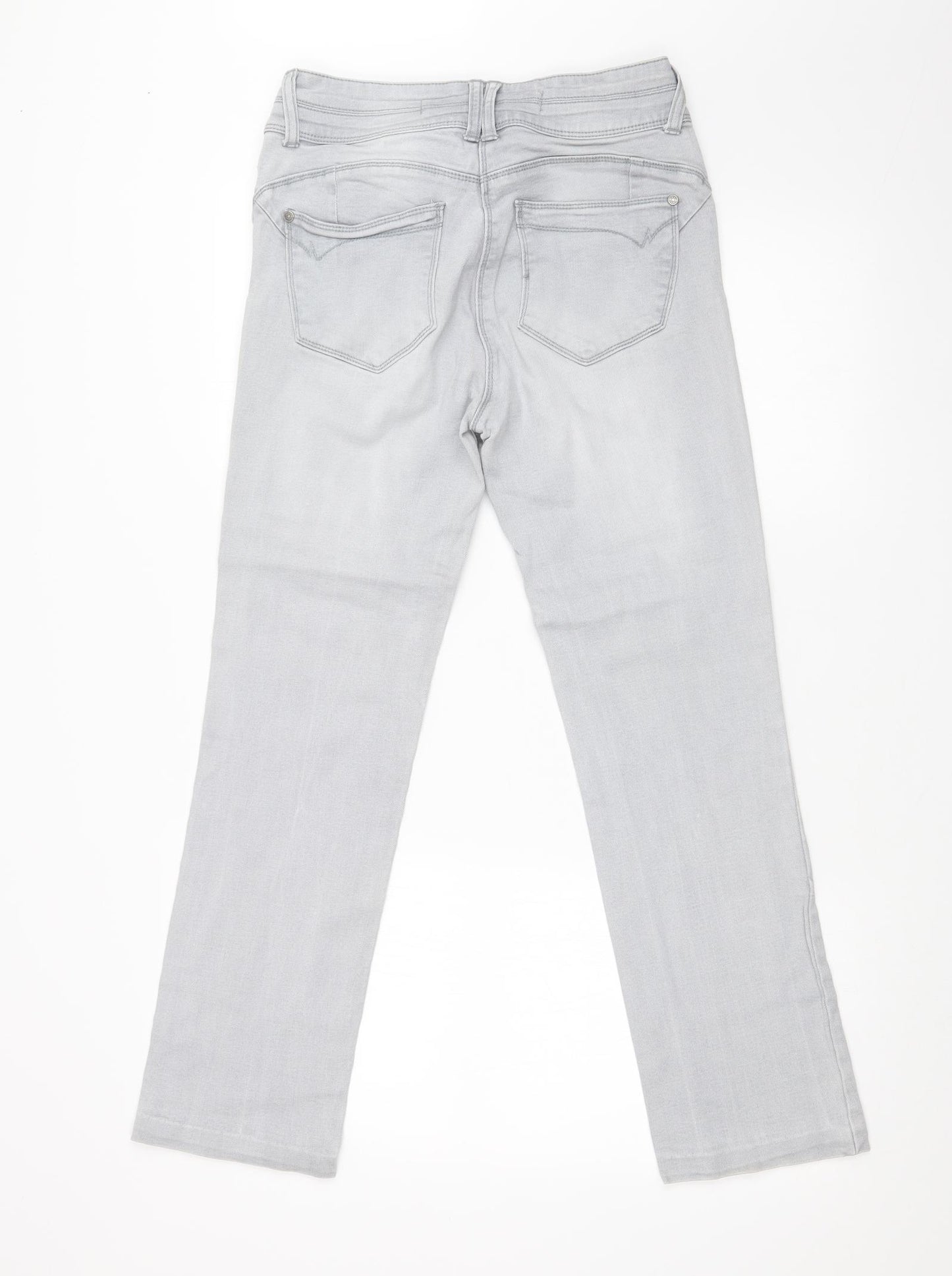 NEXT Womens Grey   Straight Jeans Size 10 L26 in