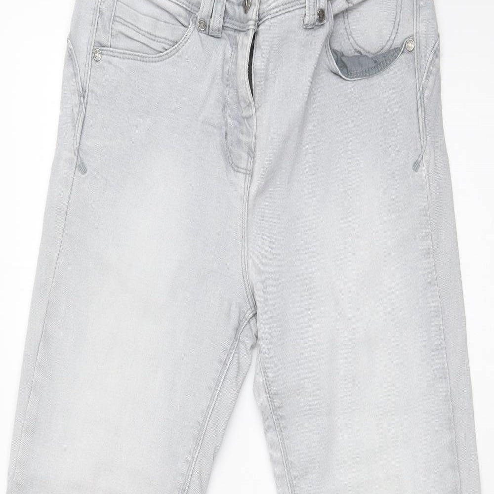 NEXT Womens Grey   Straight Jeans Size 10 L26 in