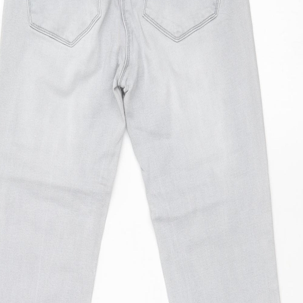 NEXT Womens Grey   Straight Jeans Size 10 L26 in